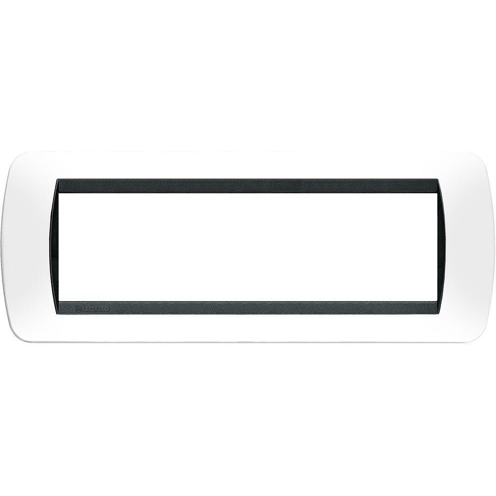 bticino placca 7 moduli bianco serie living light tonda - foto 1