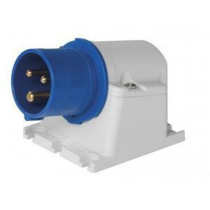 Spina cee fissa da parete inclinata 2p+t 16a ip44