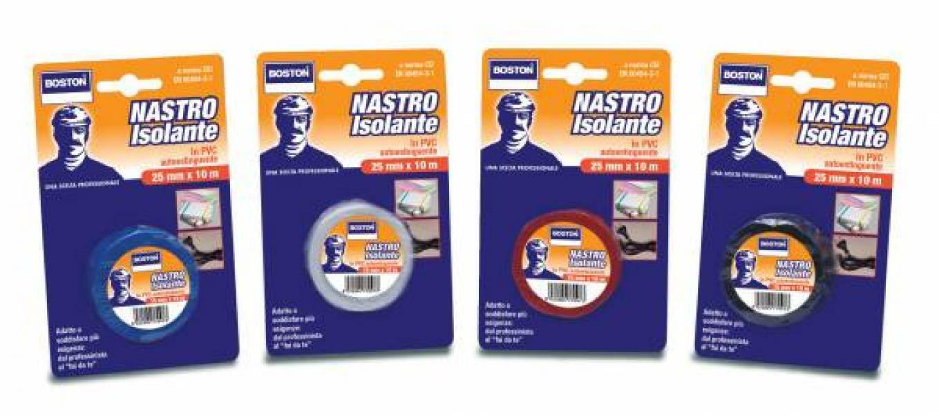 boston nastro isolante 50mt x 25mm bianco boston - foto 1