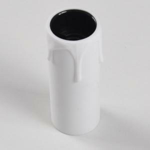 Portalampade a candela in materiale termoplastico e14 bianco