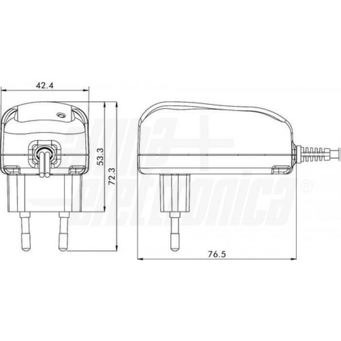 alpha elettronica alimentatore 12w - uscita regolabile 3-12vdc 1000ma - foto 3