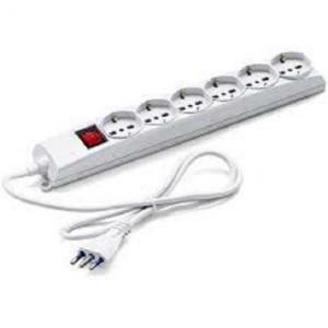 Multipresa 5 uscite schuko bivalenti con interruttore e cavo 1.5m
