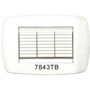 Placca 3 moduli serie millennium bianca