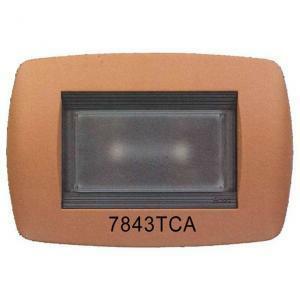 Placca 3 moduli serie millennium cannella