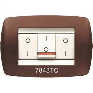 Placca 3 moduli serie millennium cacao