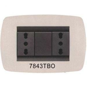 Placca 3 moduli serie millennium bianco opale