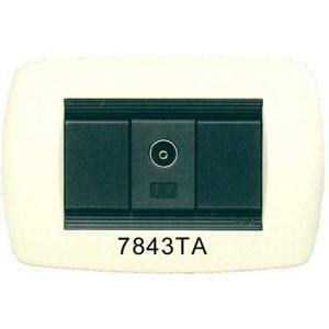 Placca 3 moduli serie millennium avorio