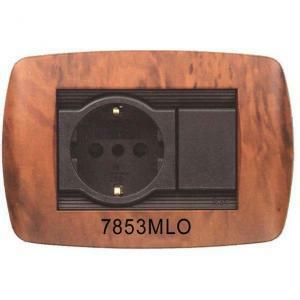 Placca 3 moduli serie millennium radica olmo