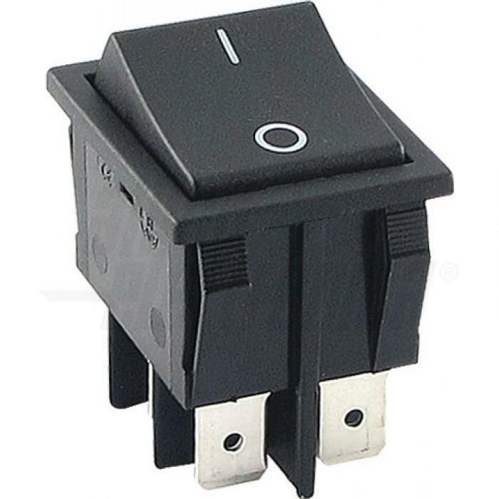 alpha elettronica interruttore bipolare nero 15a 250v 0-i - foto 1