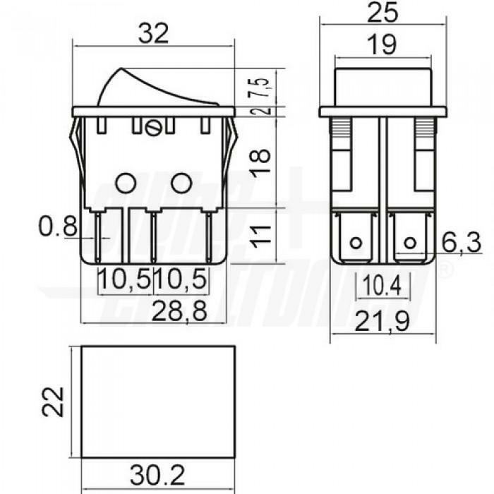 alpha elettronica interruttore bipolare nero 15a 250v 0-i - foto 2