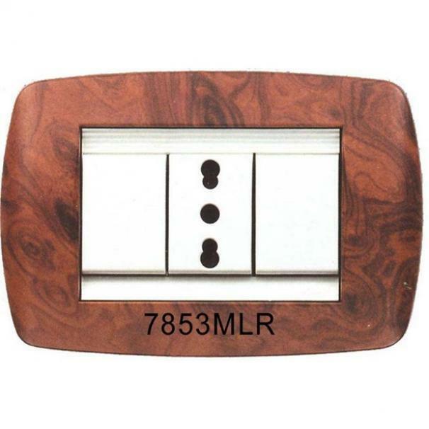 marlanvil placca 3 moduli serie millennium legno radica - foto 1