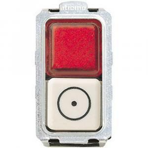 Pulsante con portalampada 24v rosso serie magic