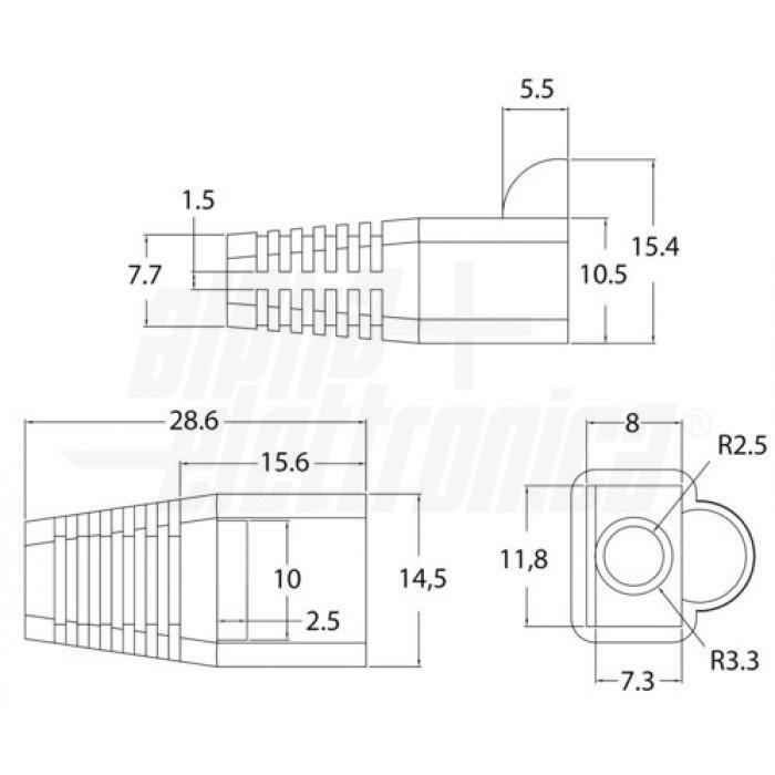 alpha elettronica copriconnettore per spina rj45 ø6,5mm nero - foto 2