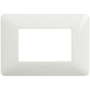 Placca 3 moduli bianco serie matix