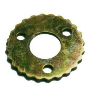 Rondella ottonata filettata con fori