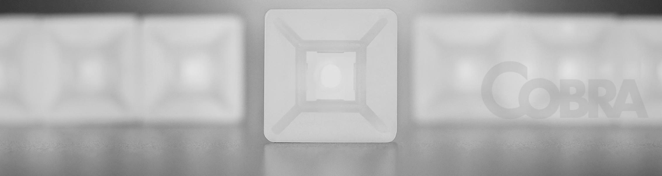 elettrook basette bidirezionali in nylon con adesivo 27x27 bianca confezione da 100 pz - foto 1