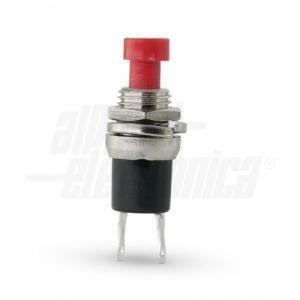 Pulsante unipolare tondo rosso on-off 1a