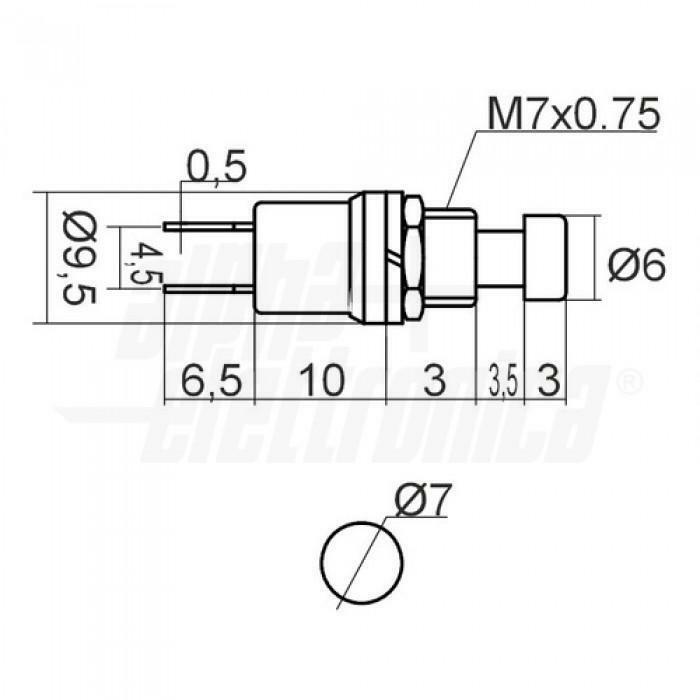 alpha elettronica pulsante unipolare tondo rosso on-off 1a - foto 2