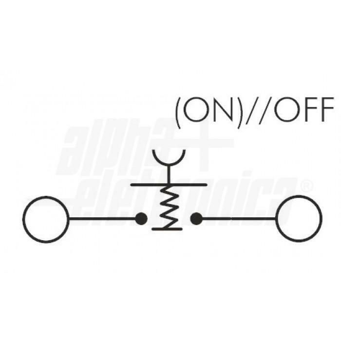 alpha elettronica pulsante unipolare tondo rosso on-off 1a - foto 3