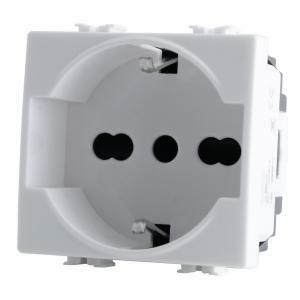 Presa schuko/bipasso 10/16a t3 compatibile bticino matix®