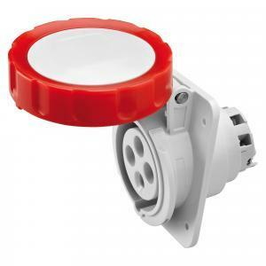 Presa fissa  da incasso 3p+t 32a ip67 rossa 400v