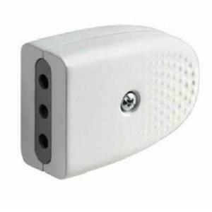 Presa volante dritta 2p+t 10a bianca  in blister