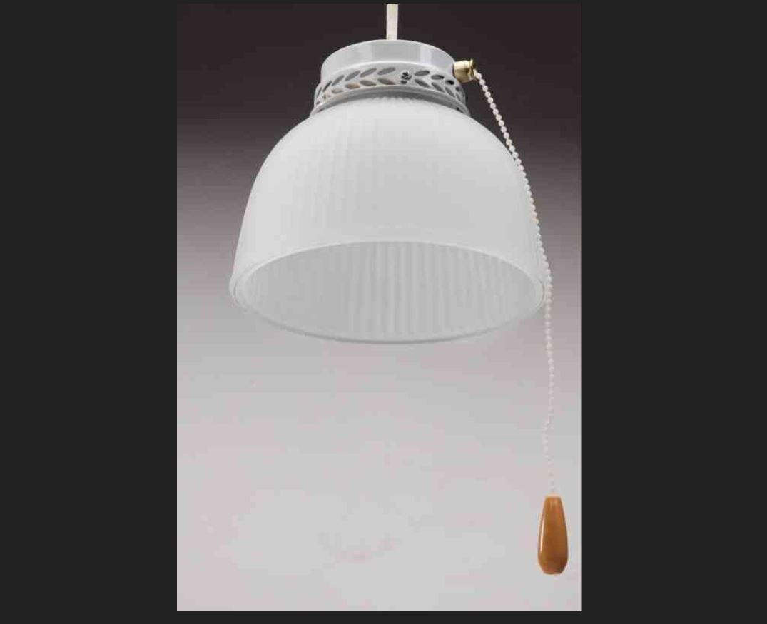 cfg kit luce e27 globo aperto bianco per ventilatore a soffitto (ev024) - foto 1