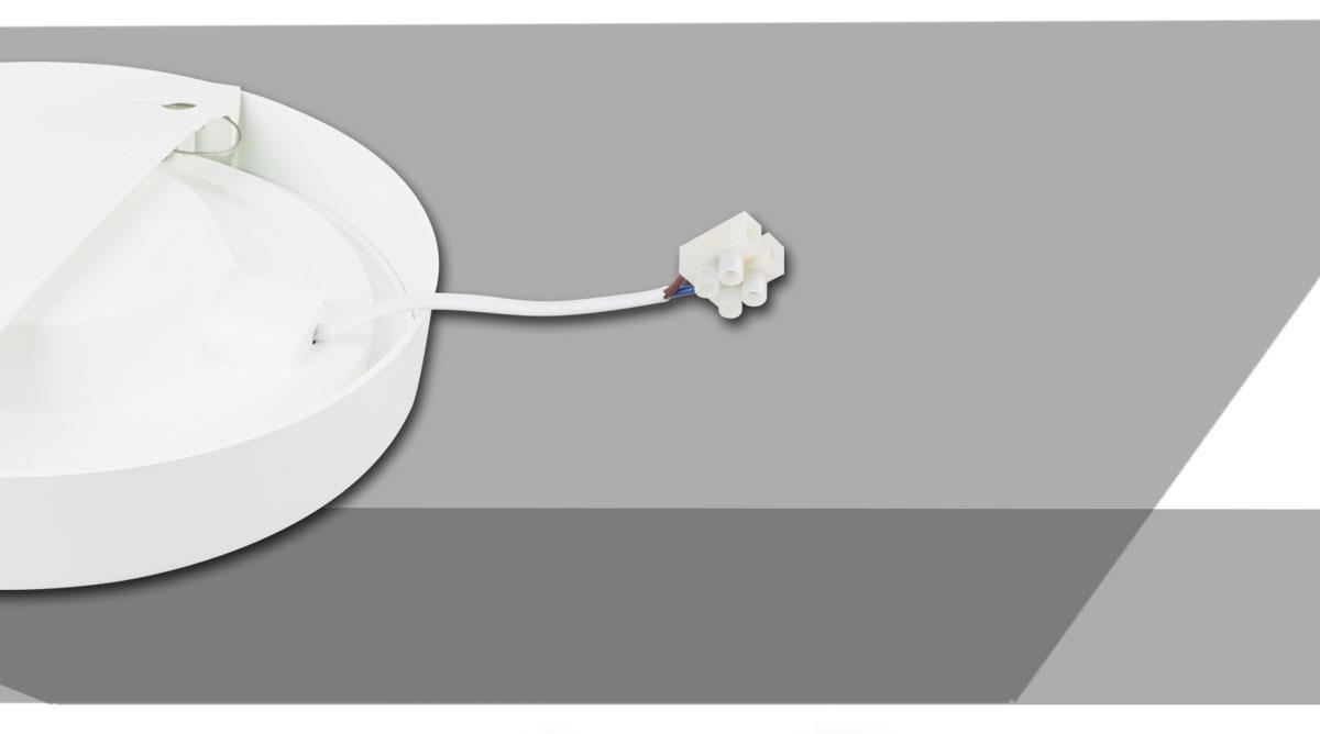 aigostar pannello led da soffitto, 12w, 4000k, da parete, rotondo, cornice bianca 230v - foto 3