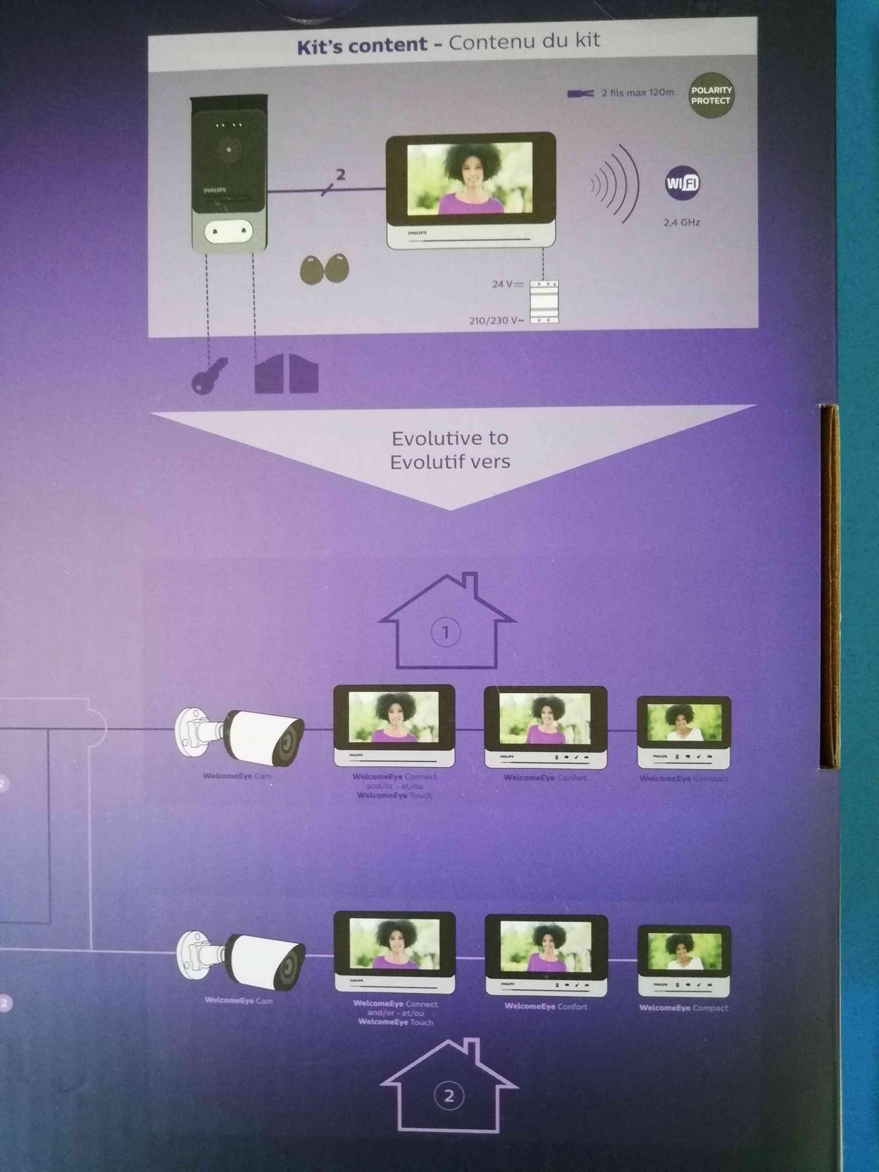 philips monitor aggiuntivo per videocitofono wifi philips 7' pollici - foto 4